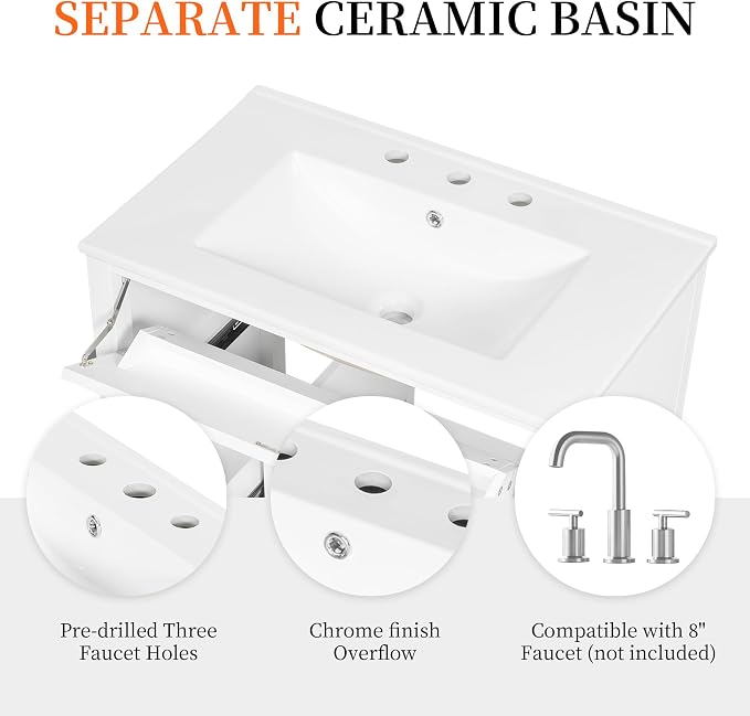 Harper & Bright Designs 36" Bathroom Vanity - Image 6