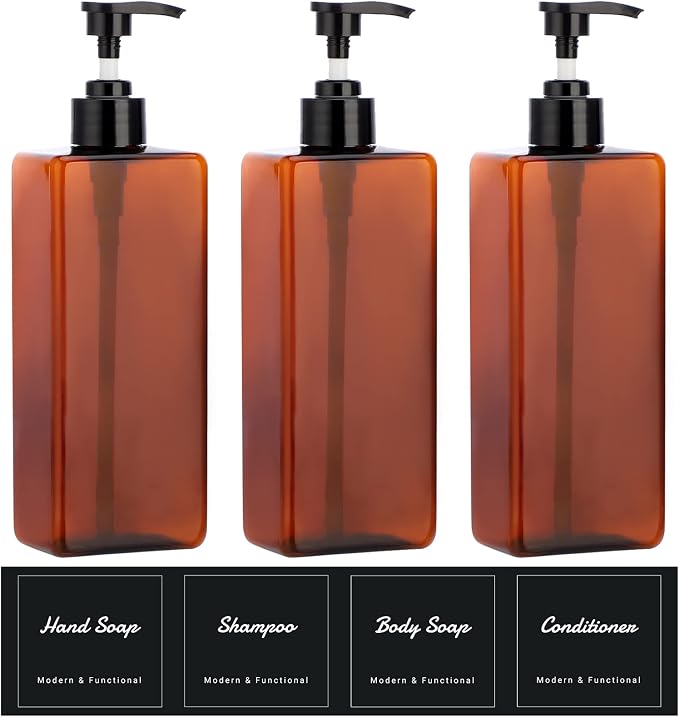 Suream Amber Shampoo and Conditioner Dispenser by Suream