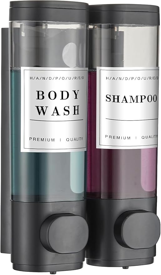 Shampoo and Conditioner Dispenser, Shower Dispenser 2 Chamber No Drill by CaboDeseado