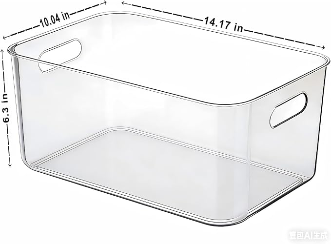 Ytteve 2 Pack Large Clear Plastic Storage Bins - Image 2