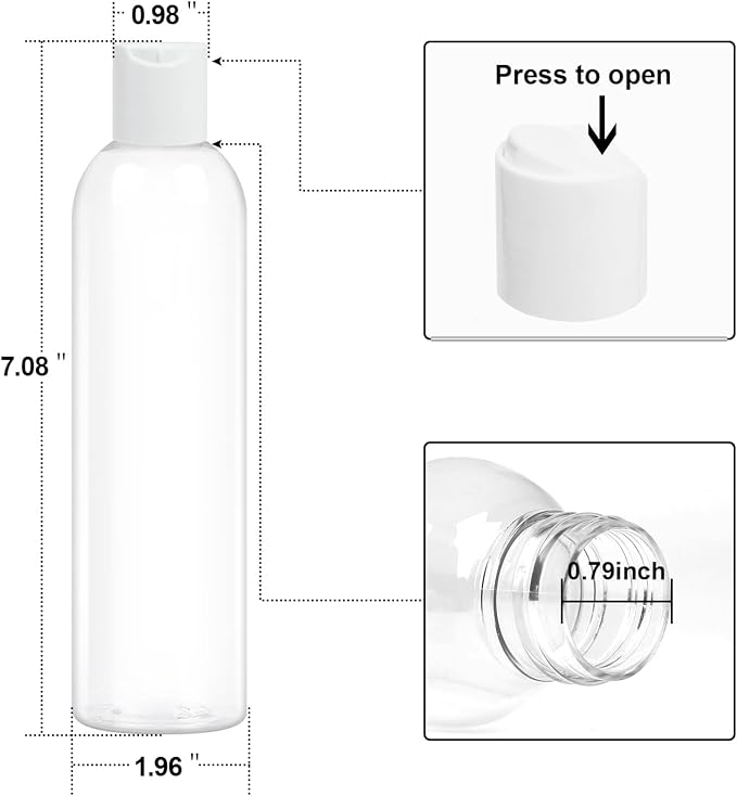 30 Pack 8 oz Clear Plastic Bottles - Image 2