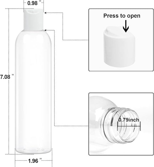 20 Pack 8 oz Clear Plastic Bottles - Image 2