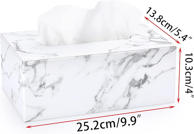 Sumnacon Rectangular Leather Tissue Box Cover - Image 3