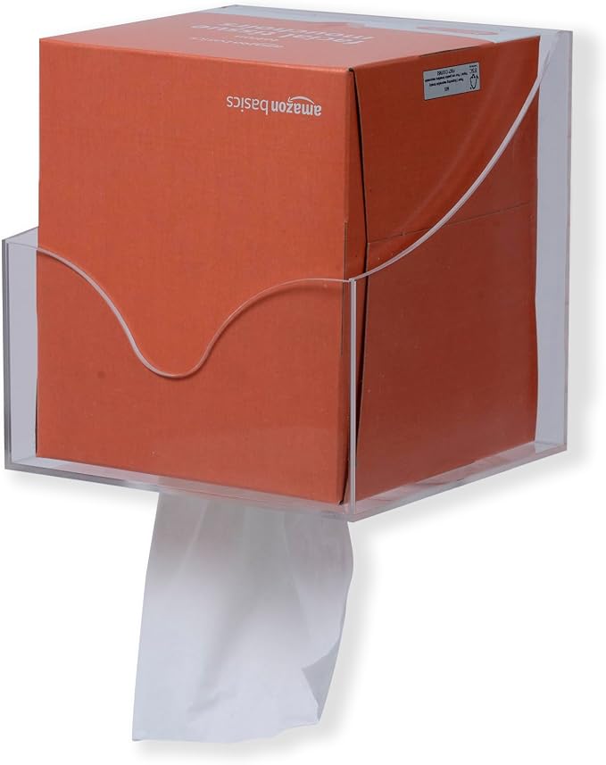 Facial Tissue Box Holder for Wall, Under Cabinet or Desk, Small Spaces - Image 6