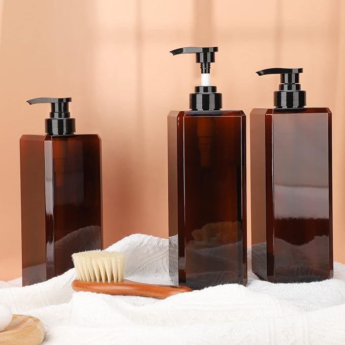 Suream Large Pump Bottles for Shampoo and Conditioner, Refillable Shower Press - Image 7
