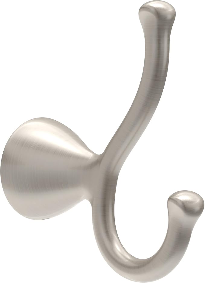 Delta ARV35-DN Arvo Double Towel Hook Bath Hardware Accessory in Brushed Nickel by DeltaFaucet