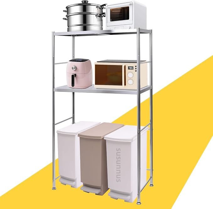 susunnus Stainless Steel Shelf, Kitchen Storage Shelves, Microwave and Mini by susunnus