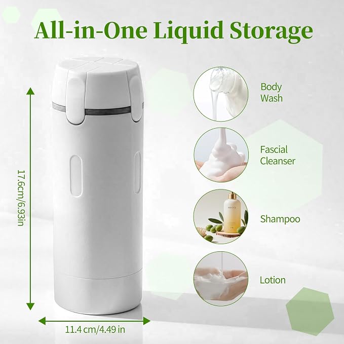 4 in 1 Travel Dispenser, 4 Pack 30ML Travel Bottles - Image 2