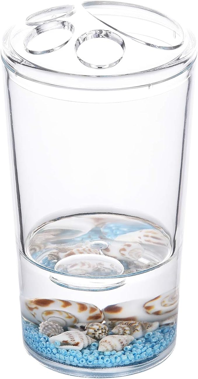 Locco Decor 4 Piece Acrylic Liquid 3D Floating Motion Bathroom Vanity Accessory - Image 4