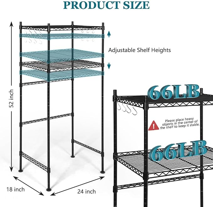KELIXU Mini Fridge Shelf 2-Tier Metal Mini Fridge Stand - Image 3