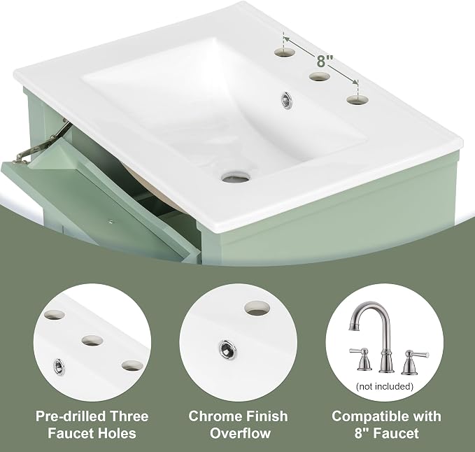 Harper & Bright Designs 24" Bathroom Vanity - Image 6