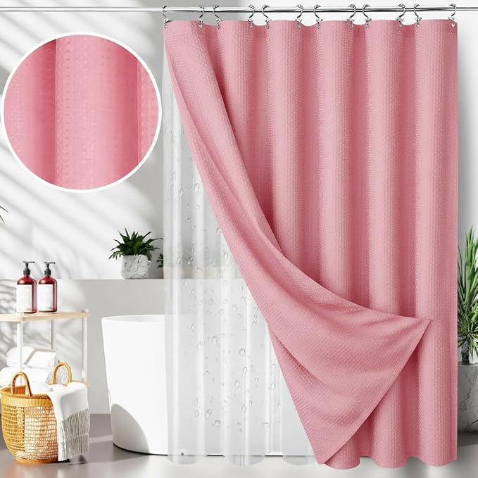 Pink Bathroom Set, Trash Can, Toothbrush Holder, Soap Dispensers, Toothbrush Cup - Image 3