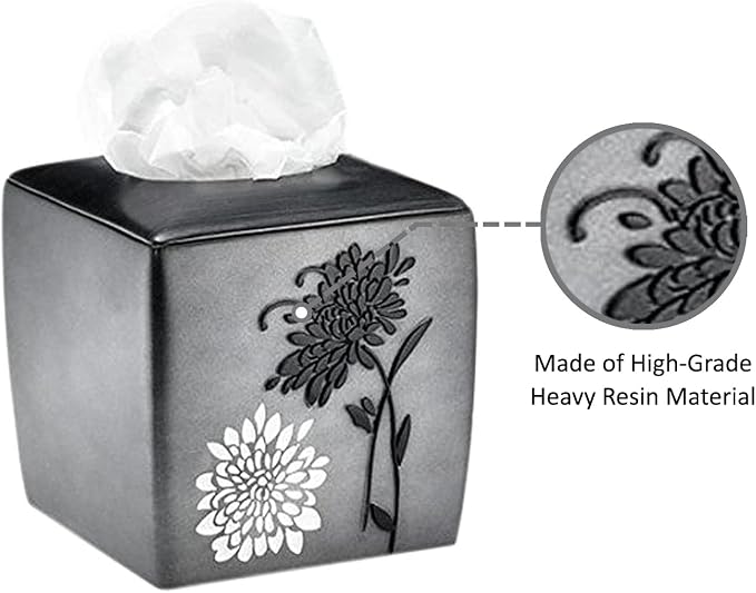 Zahari Home 2pc Erica Bathroom Decor Set Waste Basket - Image 6