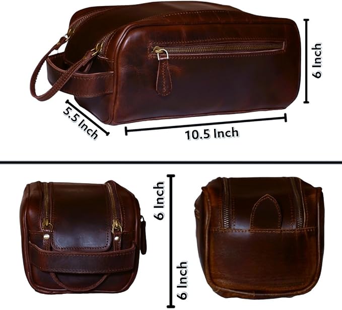 Leather Toiletry Bag for Men - Image 4