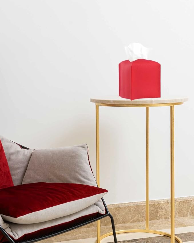Red Tissue Box Cover Square – - Image 6