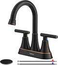 Bathroom Faucets for Sink 3 Hole, Hurran 4 inch Oil Rubbed Bronze Bathroom Sink by Hurran