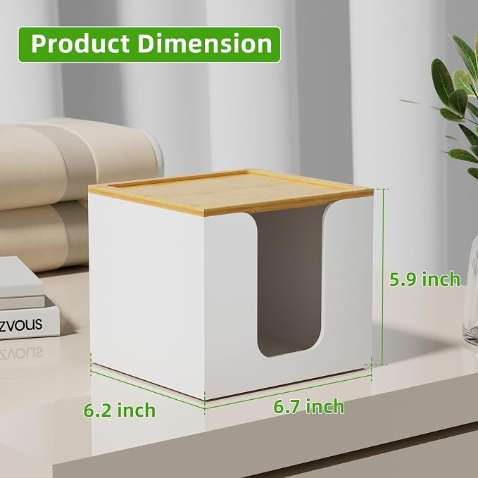 VITVITI Disposable Face Towel Holder Box, Acrylic Facial Towel Container - Image 6