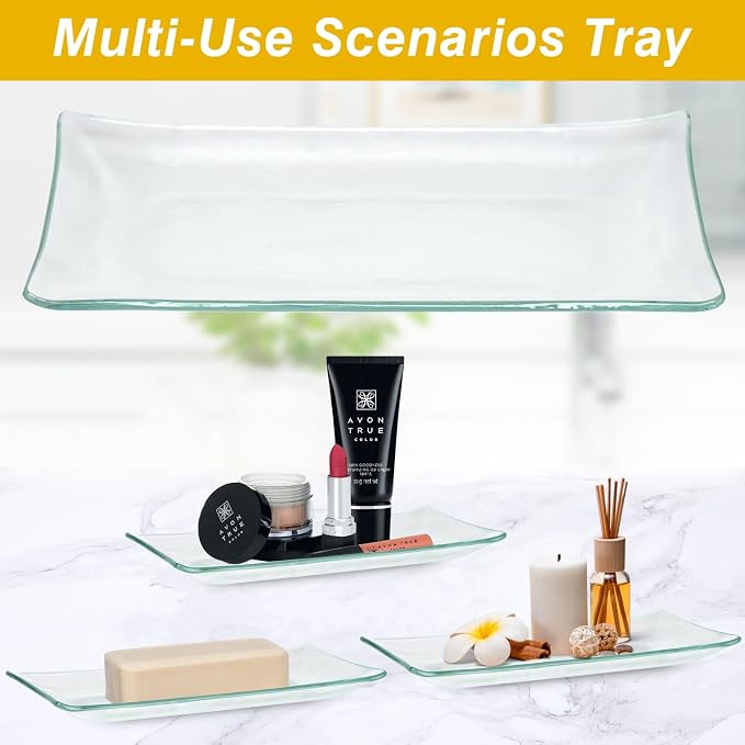 Bathroom Accessories Set, Toothbrush Holder, Apothecary Jar, Vanity Tray - Image 5