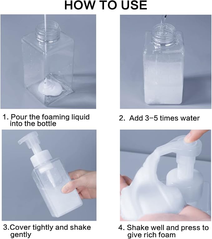 2 PCS-Foaming Soap Dispenser, Hand Soap Dispenser, Refillable Foam Liquid Hand - Image 5