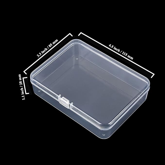 12 Pack Rectangular Clear Plastic Storage Containers Box - Image 2
