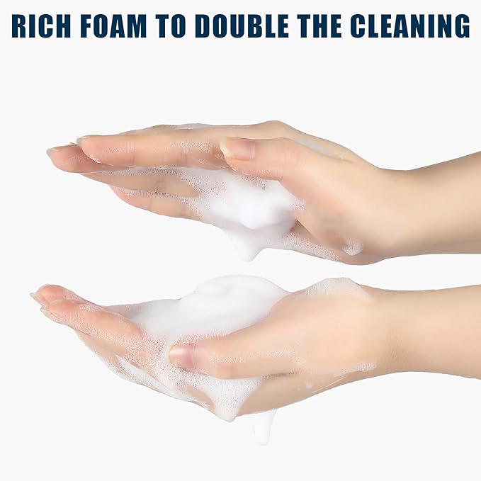 Doiliese Glass Foaming Hand Soap Dispenser, 10 oz Easy Refill Glass Soap - Image 4