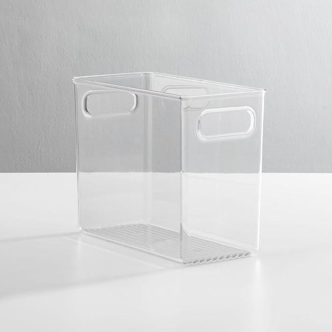 mDesign Tall Modern Stackable Plastic Storage Organizer Bin Basket - Image 2