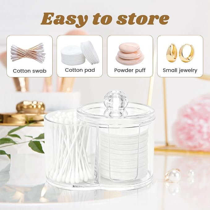 Dual-Compartment Cotton Swab & Pad Organizer - Image 4
