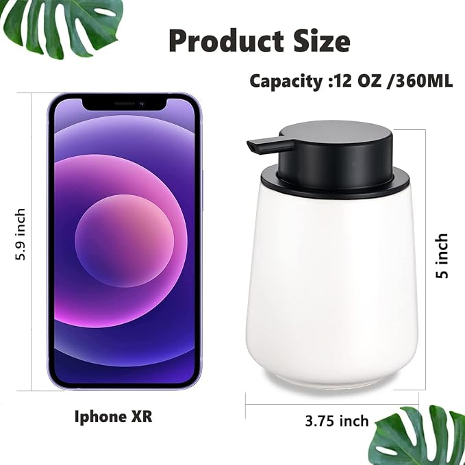 12Oz White Soap Dispenser Set - Image 6