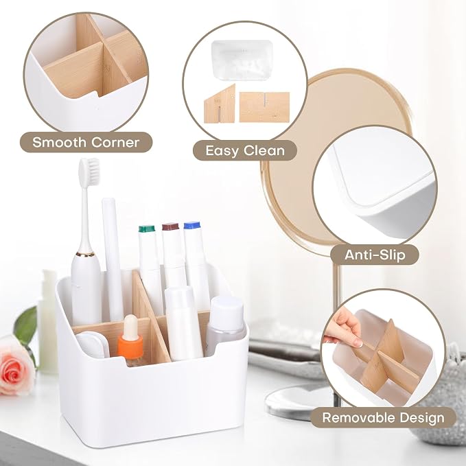 Toothbrush Holders for Bathrooms, Electric Toothbrush and Toothpaste Holder - Image 2