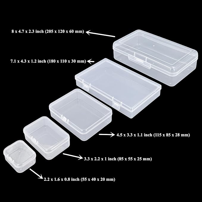42 Pack Rectangular Clear Plastic Storage Containers Box - Image 2