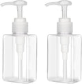 150ml Pump Bottle Dispenser Jansburg 2 Pack Refillable Flat Square Plastic by Jansburg