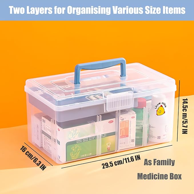 Clear Plastic Arts & Craft Supplies Organizer Box Large - Image 5
