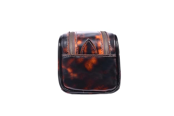 10" Premium Leather Toiletry Travel Pouch - Image 7