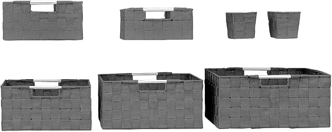 Sorbus Storage Baskets for Organizing, Mesh Hand-Woven Design, Linen Closet - Image 7