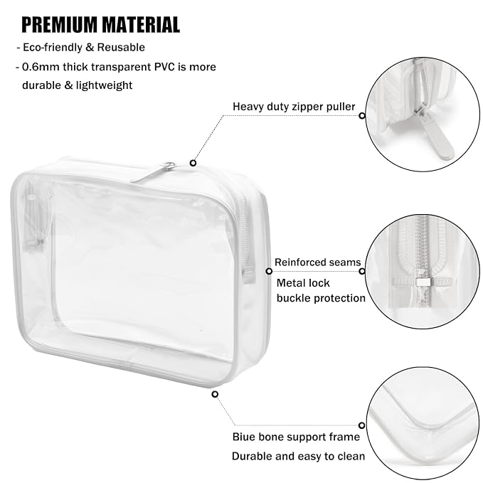 MODENGKONGJIAN TSA Approved Toiletry Bag, Carry on Airport Airline Compliant Bag - Image 2
