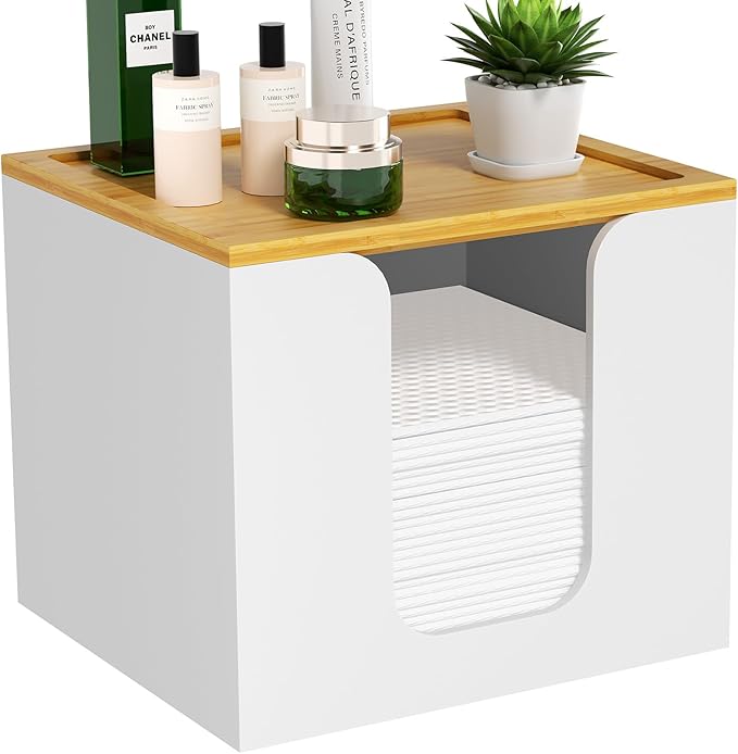VITVITI Disposable Face Towel Holder Box, Acrylic Facial Towel Container by VITVITI