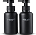 MaisoNovo Glass Foaming Soap Dispenser 14 Oz | Black Glass Black Pumps x 2 by MaisoNovo-TheArtofSustainableLiving