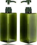 Pump Bottle Dispenser 22oz/650ml Jansburg 2Pack Refillable Square Plastic by Jansburg