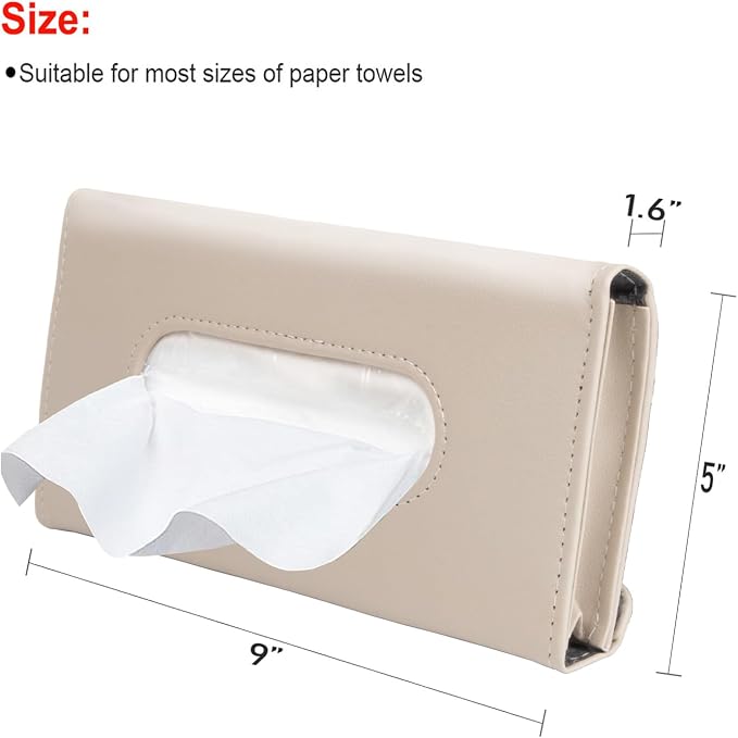 Car Tissue Holder, Sun Visor Napkin Box, Auto Napkin Case - Image 4