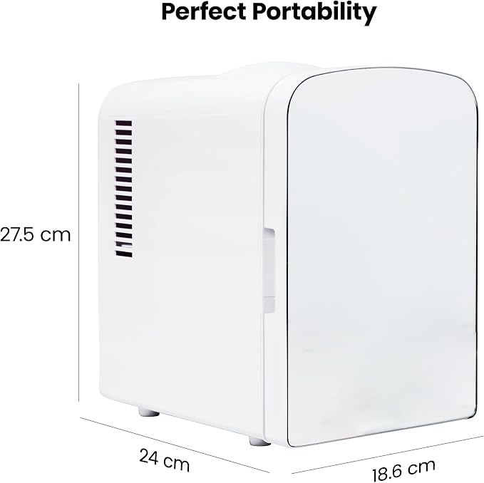 Chefman - Iceman Portable Mirrored Personal Fridge 4L Mini Refrigerator - Image 8