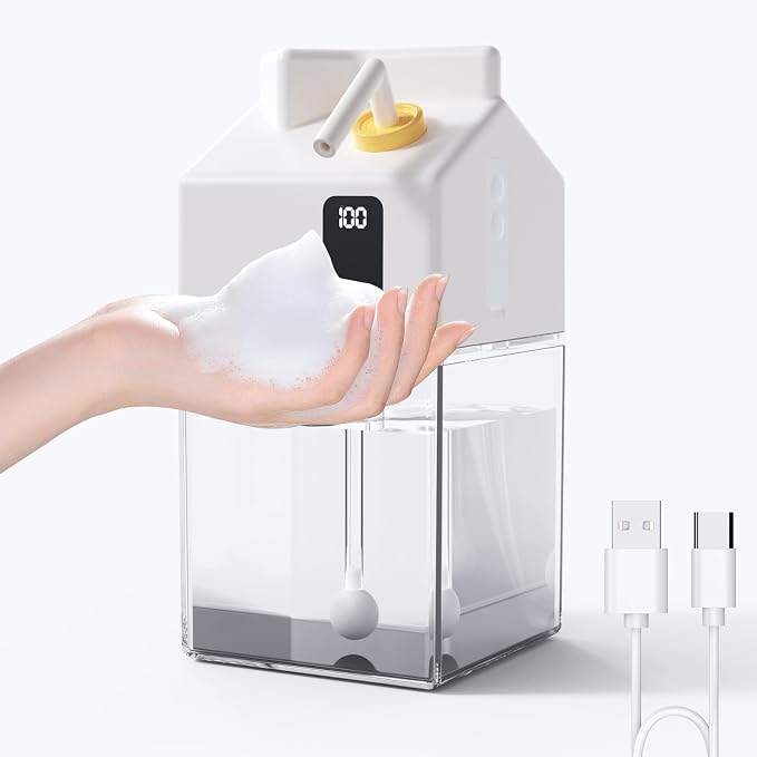 Automatic Foaming Soap Dispenser Touchless, USB Rechargeable Smart Hand Dish by MRSCOZGalaxyProjector
