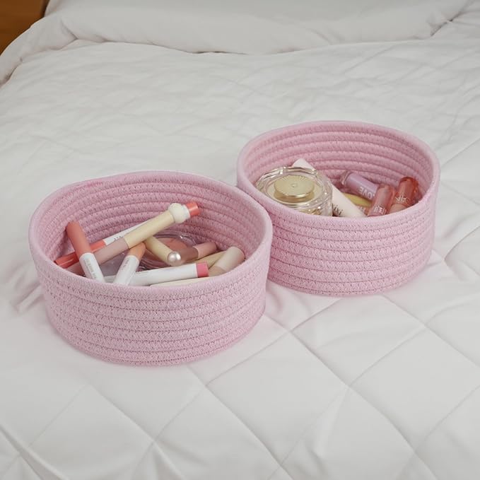 Small Storage Basket, Cotton Rope Small Baskets - Image 7