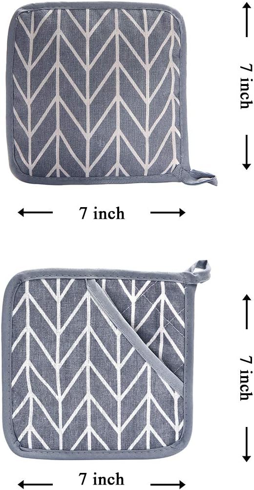 Oven Mitts and Potholders BBQ Gloves-Oven Mitts and Pot Holders Sets - Image 5