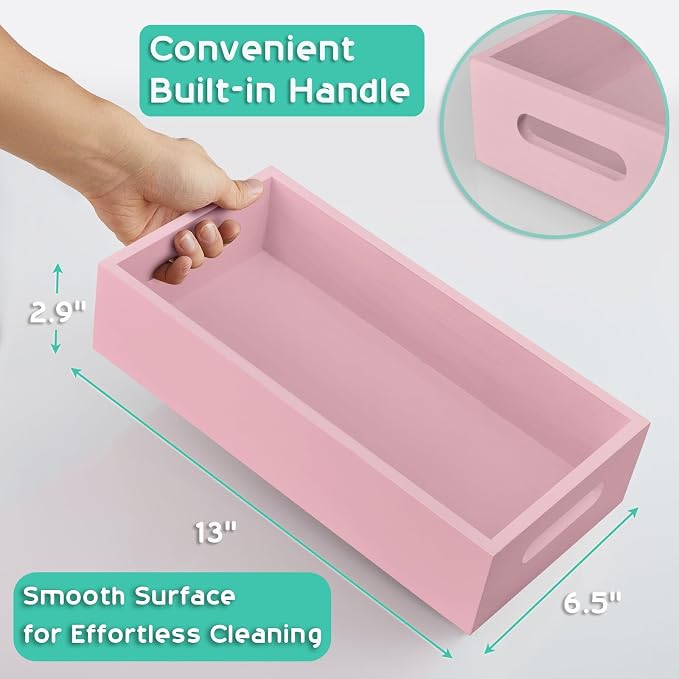 ALELION Pink Bathroom Basket for Organizing - Image 6