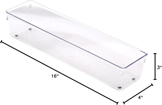 iDesign Recycled Plastic Drawer Organizer, The Linus Collection – 4" x 16" x 3" - Image 9