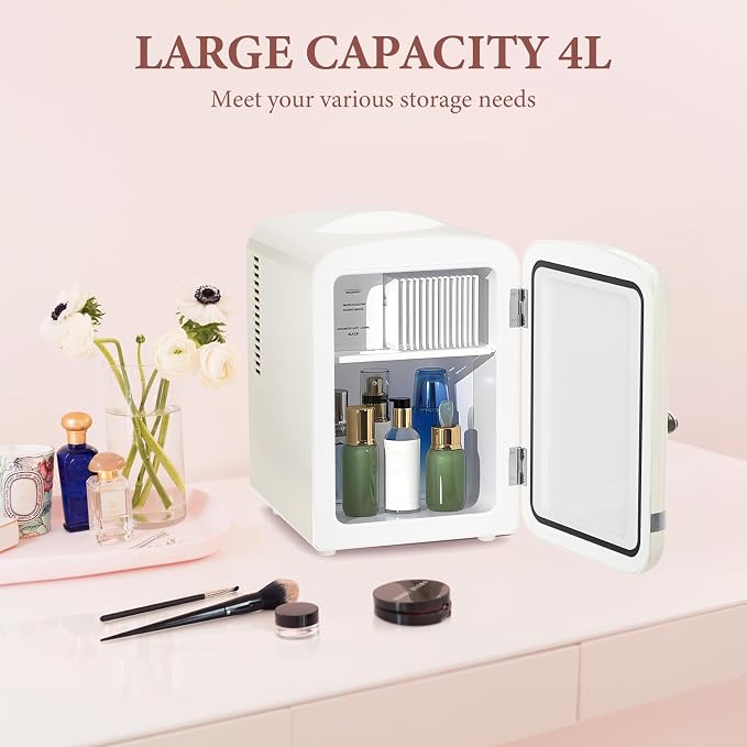Xbeauty Retro Mini Fridge, Compact Refrigerator - Image 2