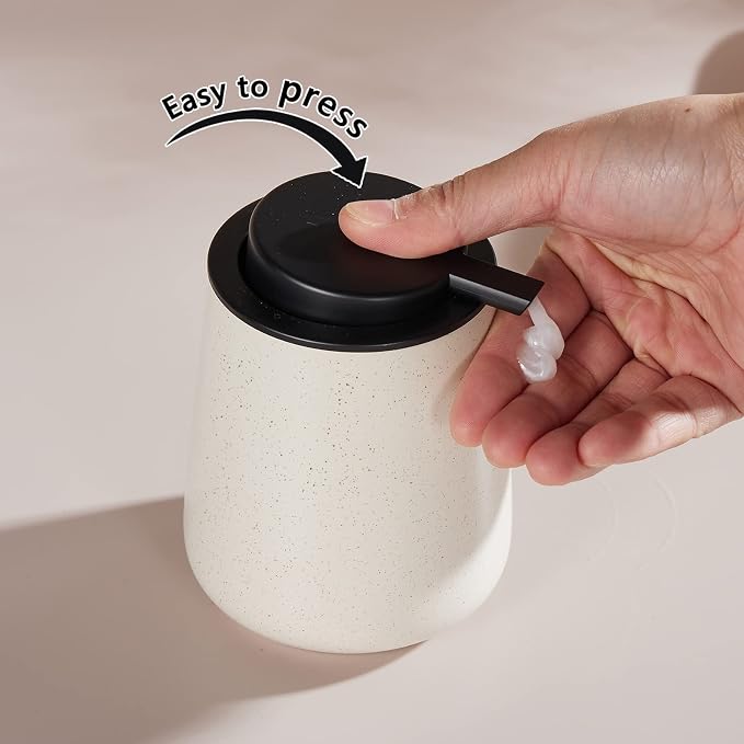 12Oz Beige Soap Dispenser Set - Image 4