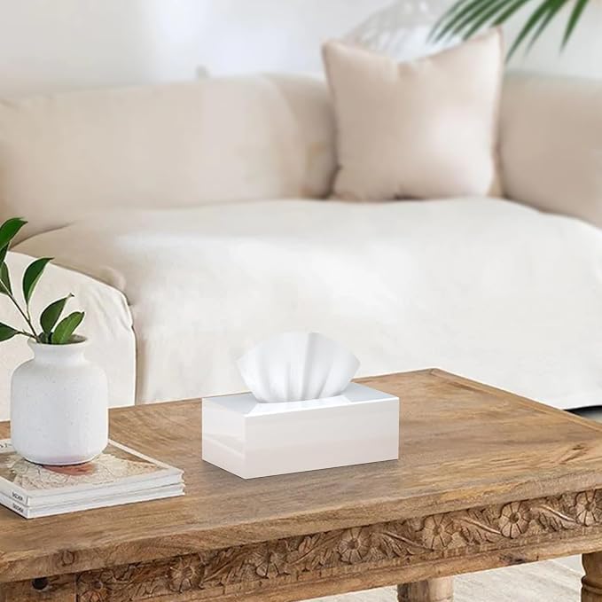 SILUT Acrylic Tissue Box Cover, Tissue Box Cover Rectangle, Modern Tissue Box - Image 3