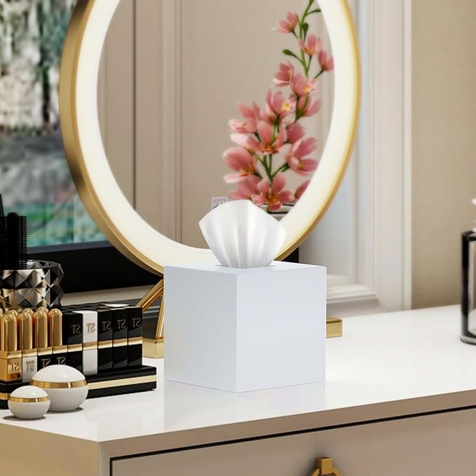 SILUT Tissue Box Cover Square, Acrylic Tissue Holder, Decorative Tissue Box - Image 5