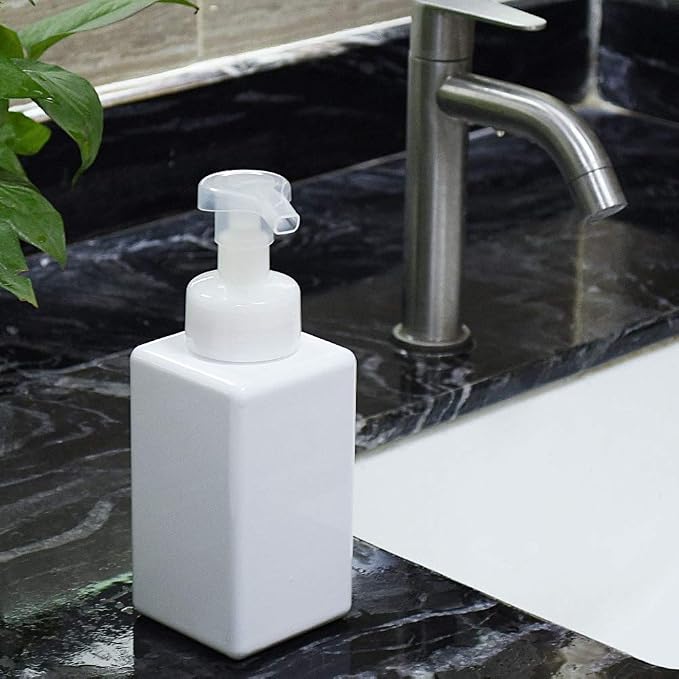 UUJOLY Foaming Soap Dispenser, 450ml Refillable Pump Bottle Plastic - Image 4